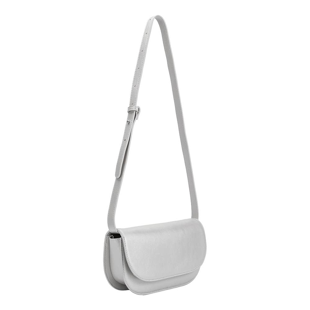 Inez Metallic Silver Recycled Vegan Shoulder Bag