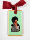 Load image into Gallery viewer, Angela Davis Wood Holiday Ornament
