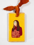 Load image into Gallery viewer, Gloria Steinem Wood Holiday Ornament
