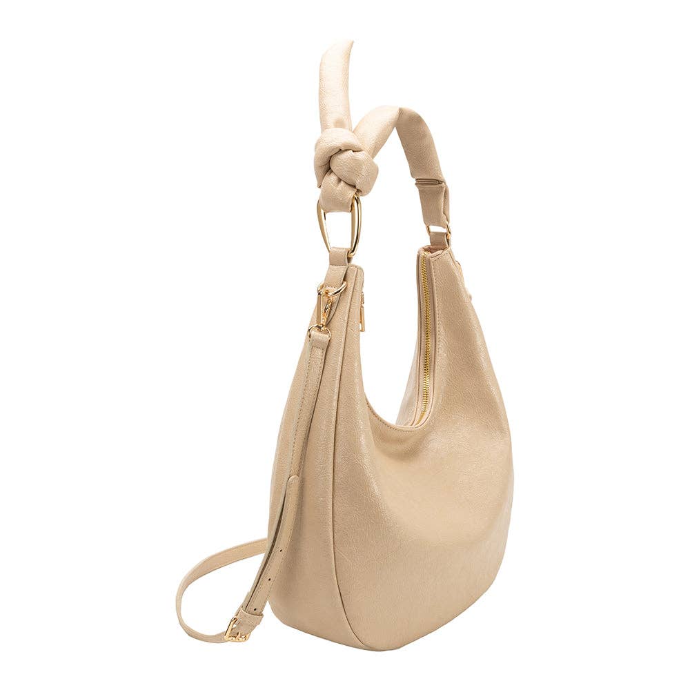 Lilie Beige Recycled Vegan Shoulder Bag