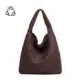 Load image into Gallery viewer, Johanna Espresso Recycled Vegan Shoulder Bag
