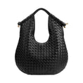 Load image into Gallery viewer, Tracy Woven Black Recycled Vegan Shoulder Bag
